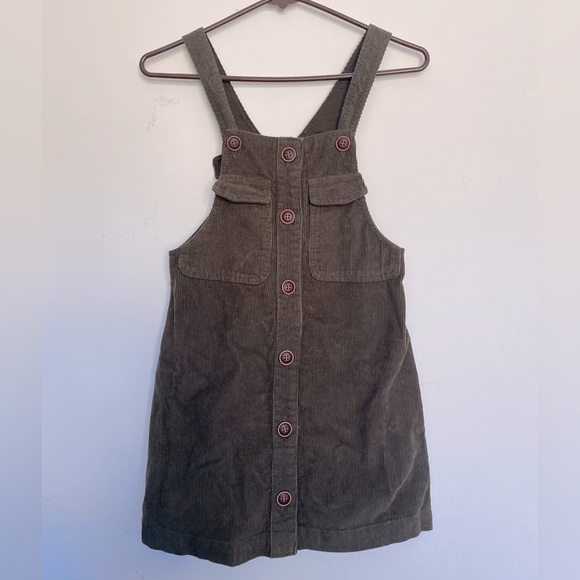 Zara | Dresses | Zara Girls Dark Green Corduroy Overall Dress | Poshmark